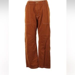 Big Bud Press work pants in brown stripe